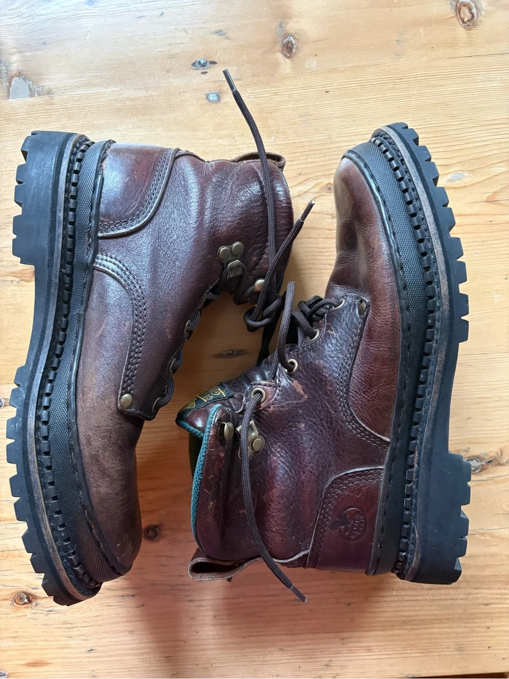 Georgia Giant Work Boots brown full-grain leather Goodyear welt Men's 7.5
